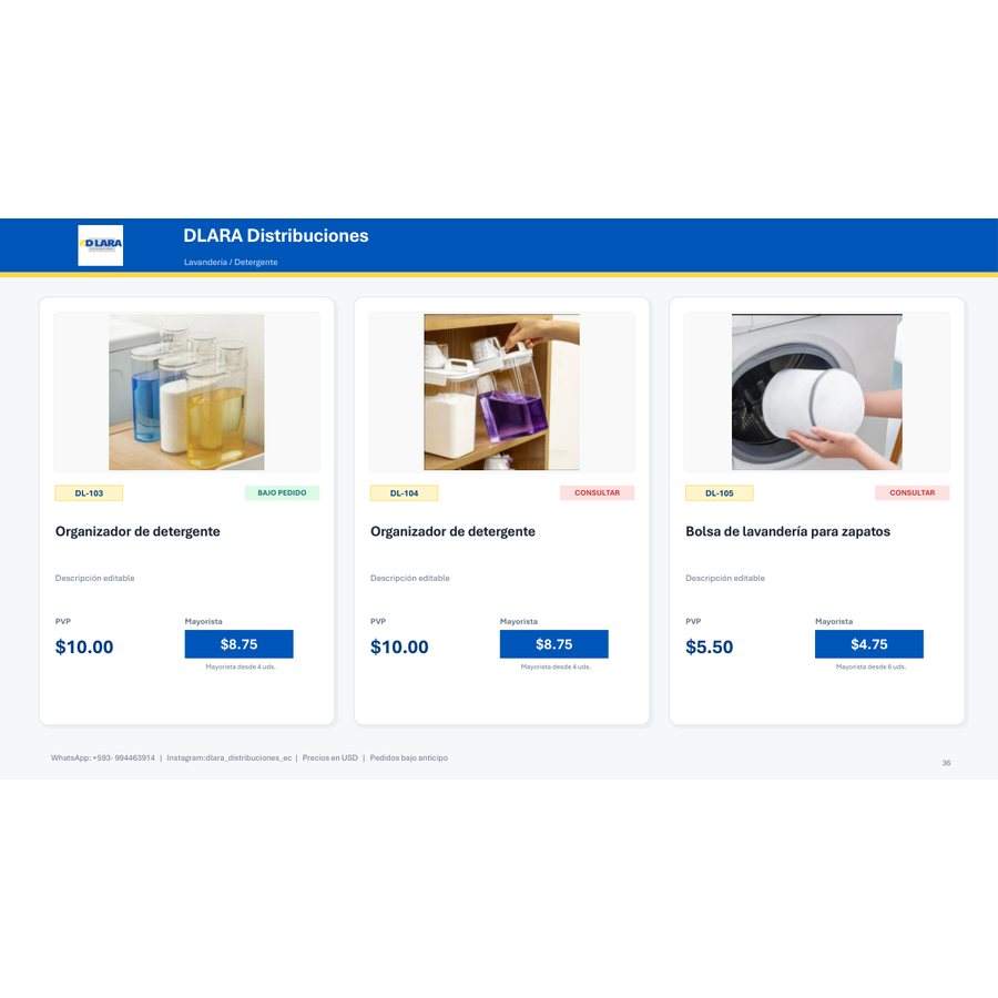 Productos de lavandería